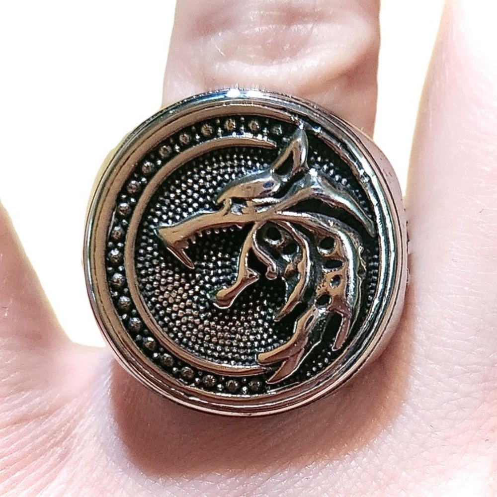 Viking Wolf Ring, Fenrir Wolf Viking Ring, Wolf Claw Ring, Stainless Steel Ring - Picture 2 of 10